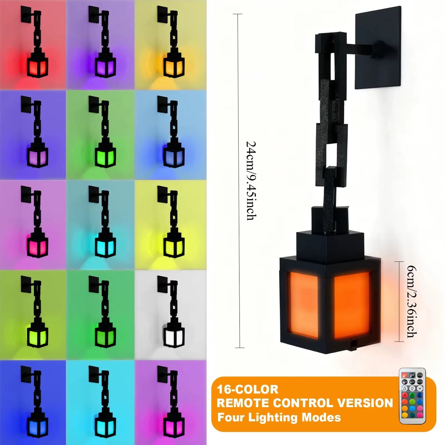 16-Color Pixel Style Mood Light, Portable & Dimmable - Mini Lantern for Bedroom Decor, Camping, Holiday Parties